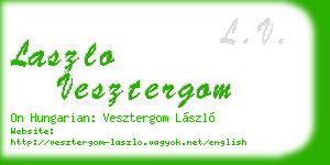 laszlo vesztergom business card